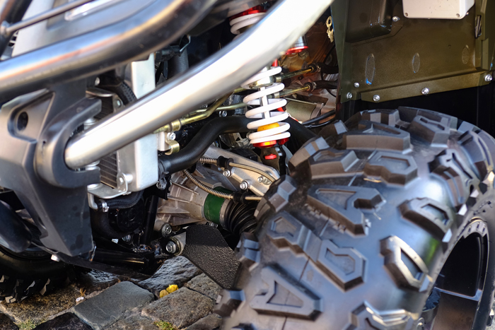 ATV suspension closeup